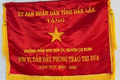 TRƯỜNG MN SƠN CA VINH DỰ ĐÓN NHẬN CỜ THI ĐUA CẤP TỈNH